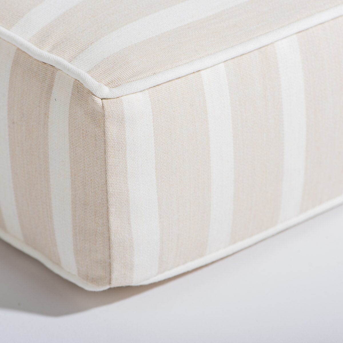 The Al Fresco Sun Lounger Cushion - Monaco Natural Stripe Al Fresco Sun Lounger Cushions Business & Pleasure Co
