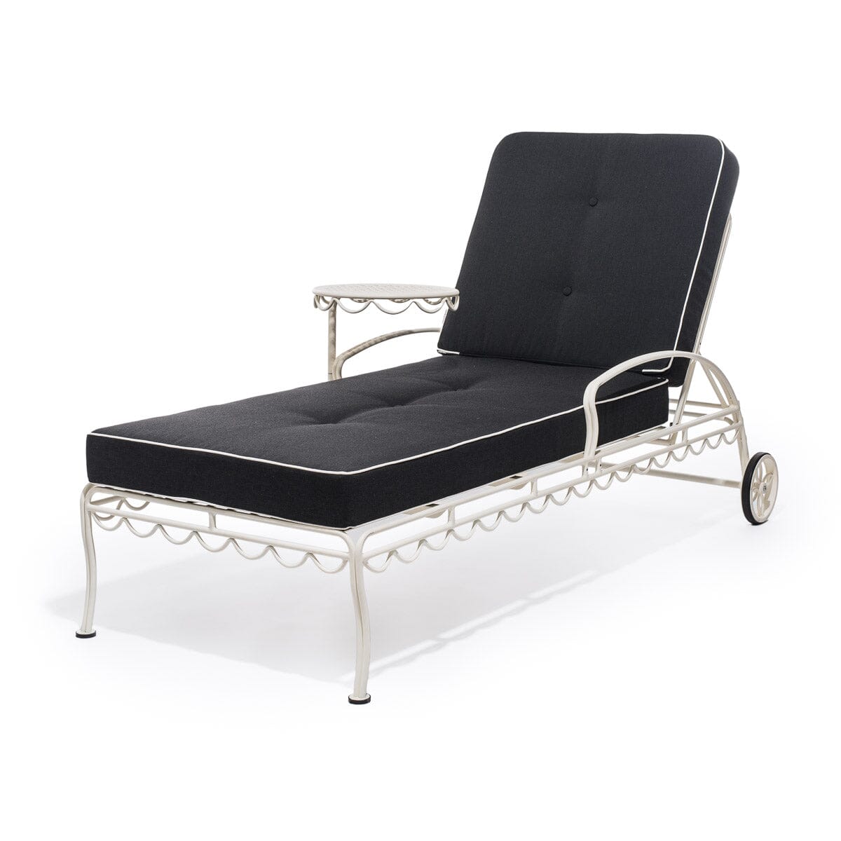The Al Fresco Sun Lounger Cushion - Rivie Black Al Fresco Sun Lounger Cushions Business & Pleasure Co