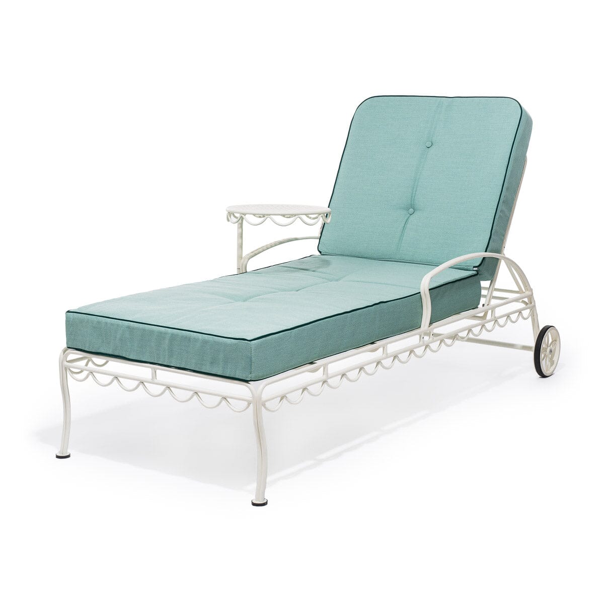 The Al Fresco Sun Lounger Cushion - Rivie Green Al Fresco Sun Lounger Cushions Business & Pleasure Co