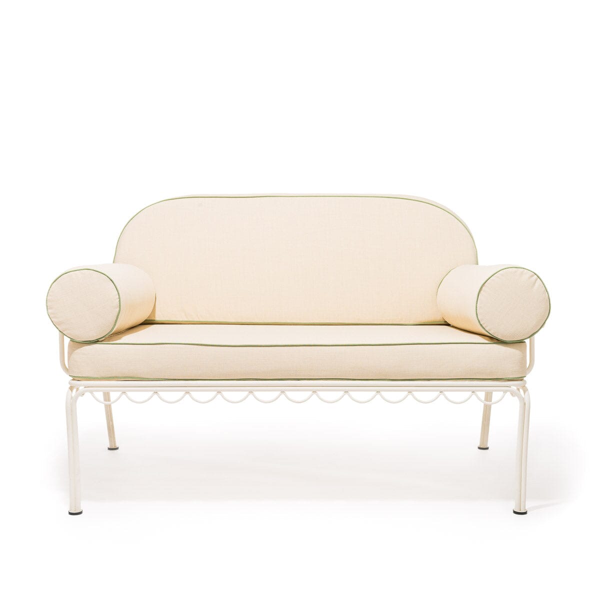 The Al Fresco Love Seat Cushion Cover Set - Elsa Cream Al Fresco Love Seat Cushion Set Business & Pleasure Co.