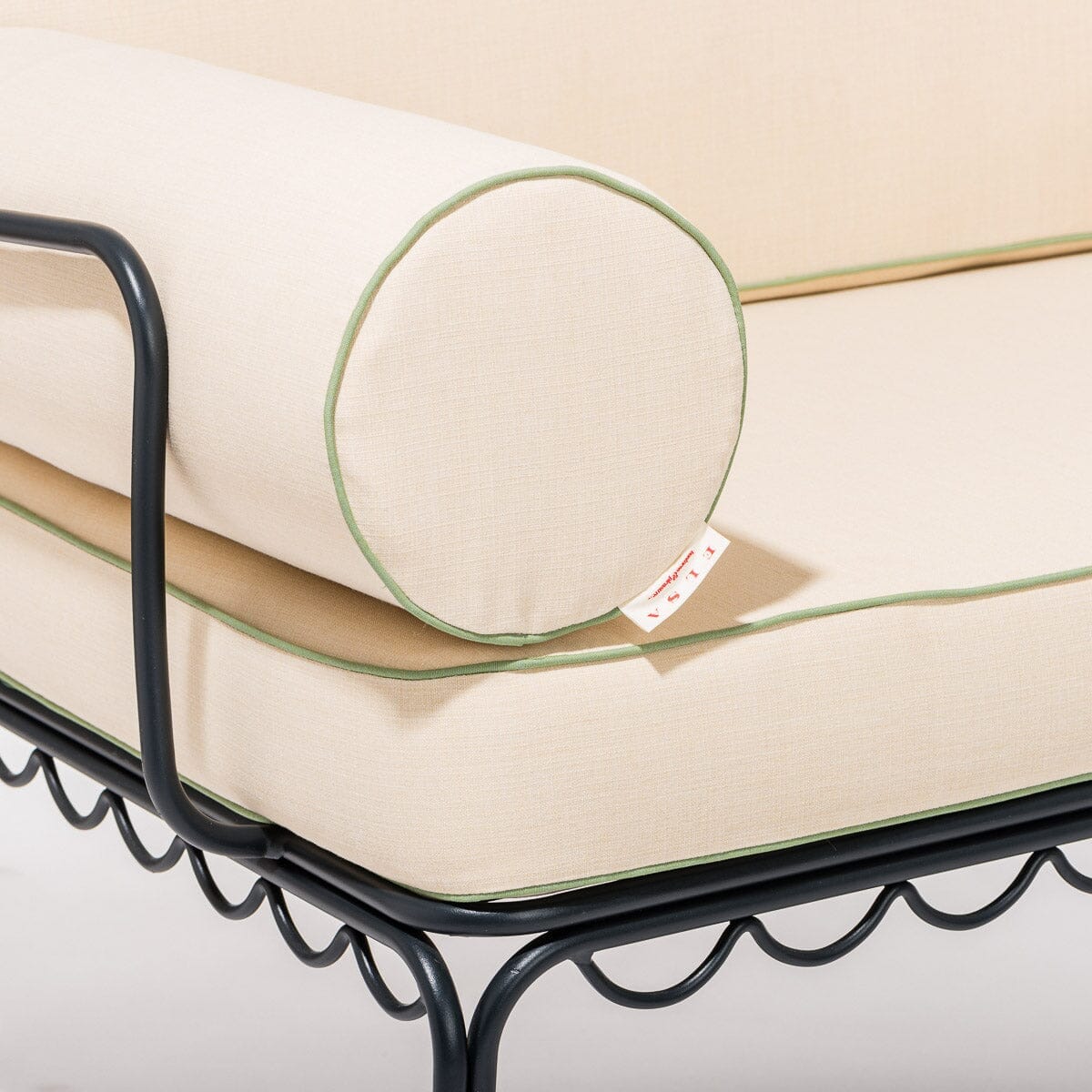 The Al Fresco Love Seat in Elsa Cream | Vintage Black Frame Bundle Business & Pleasure Co.