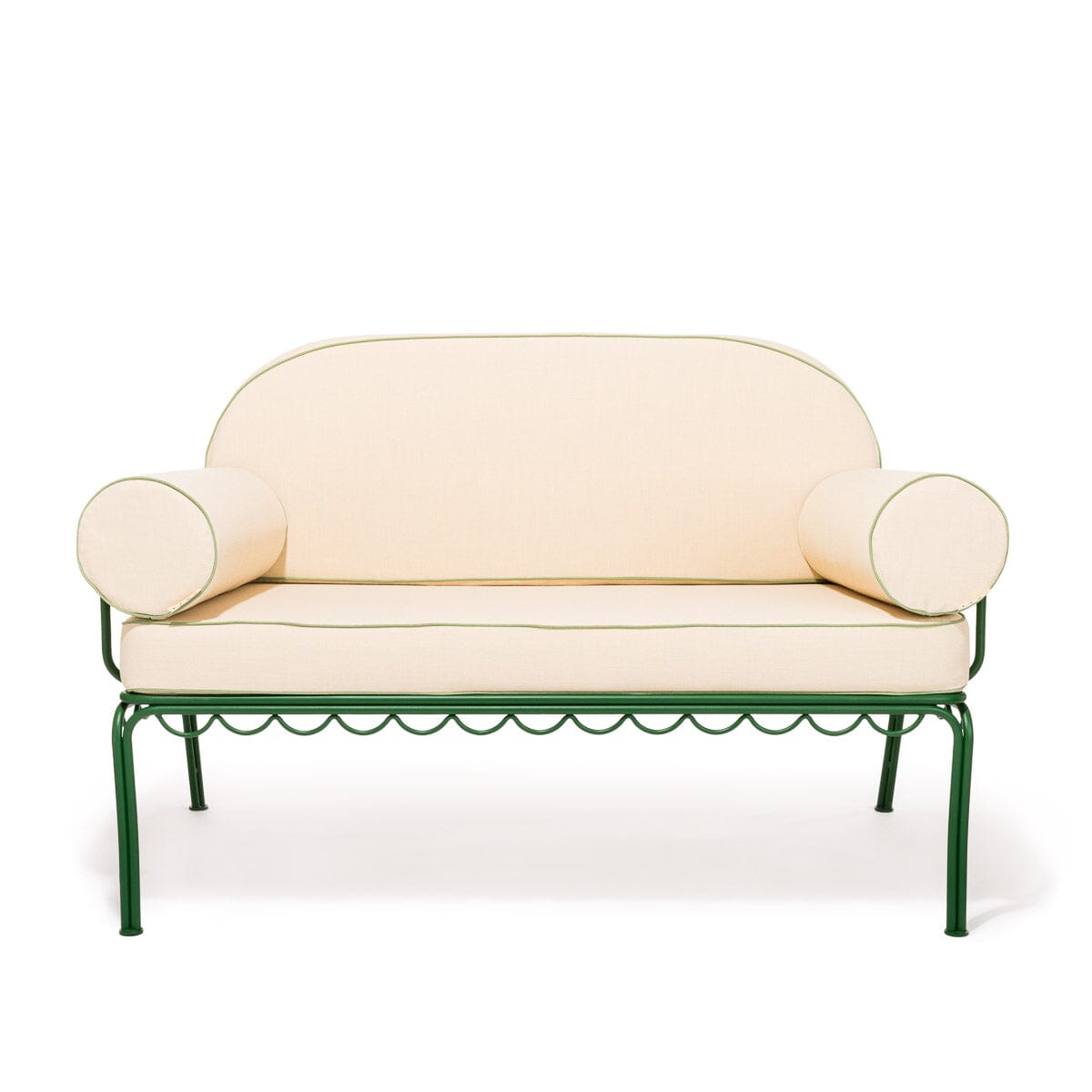 The Al Fresco Love Seat Cushion Cover Set - Elsa Cream Al Fresco Love Seat Cushion Set Business & Pleasure Co.