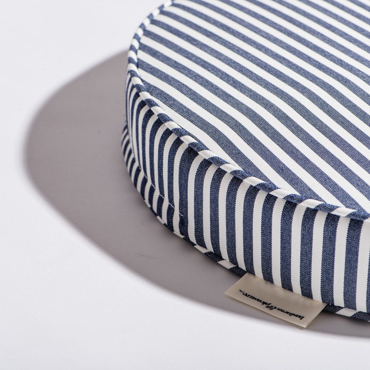 The Circular Pillow - Laurens Navy Stripe Circular Pillow Business & Pleasure Co