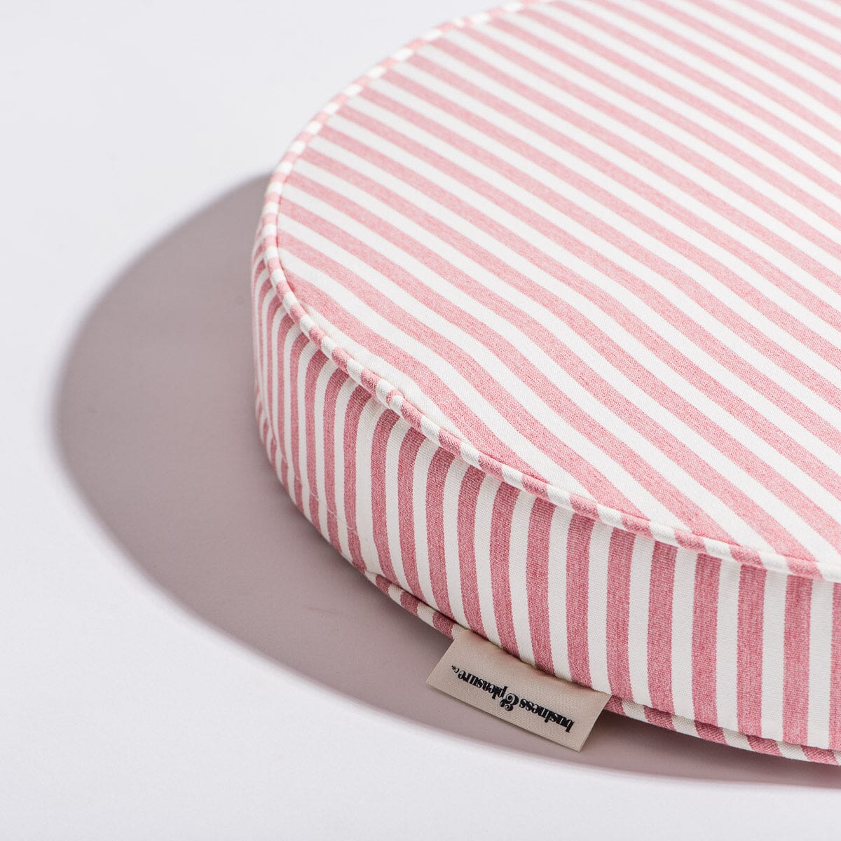 The Circular Pillow - Laurens Pink Stripe Circular Pillow Business & Pleasure Co