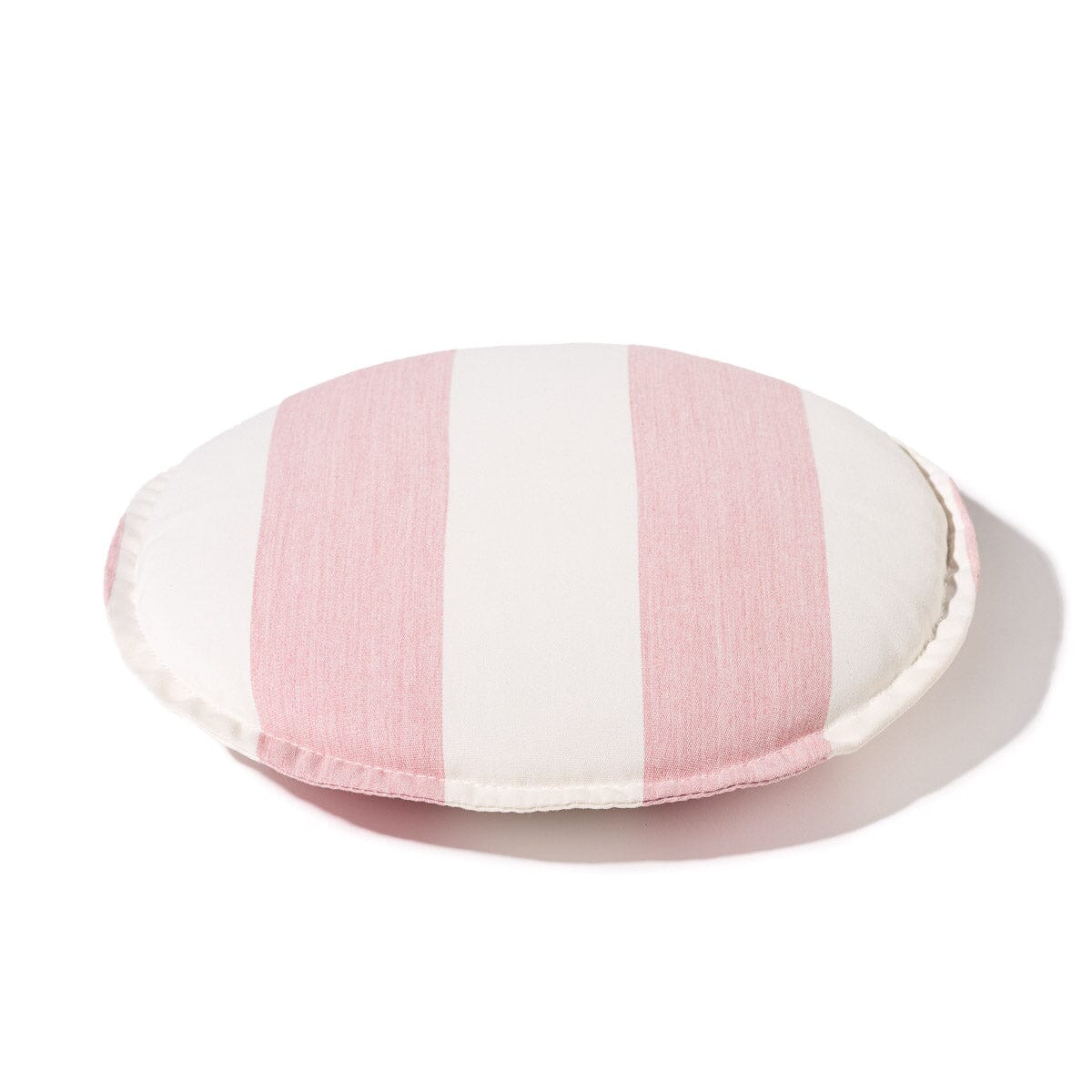 Daisy Teak Stool Crew Pink Stripe | Teakwood Frame Daisy Stool Kit Business & Pleasure Co.
