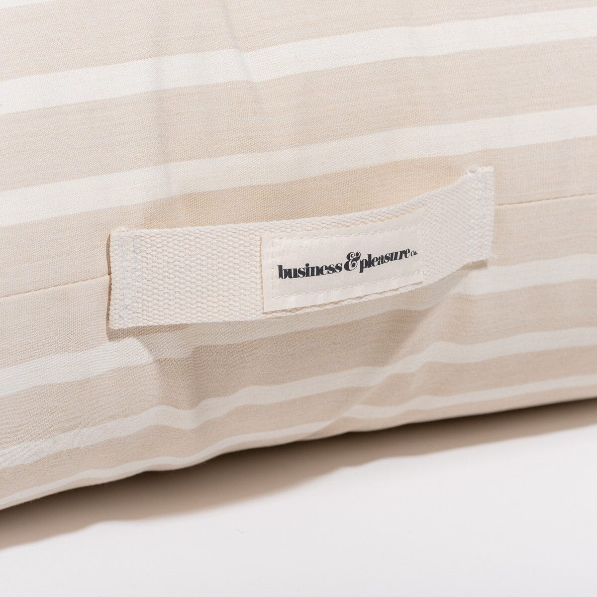 The Floor Pillow - Monaco Natural Stripe Floor Pillow Business & Pleasure Co