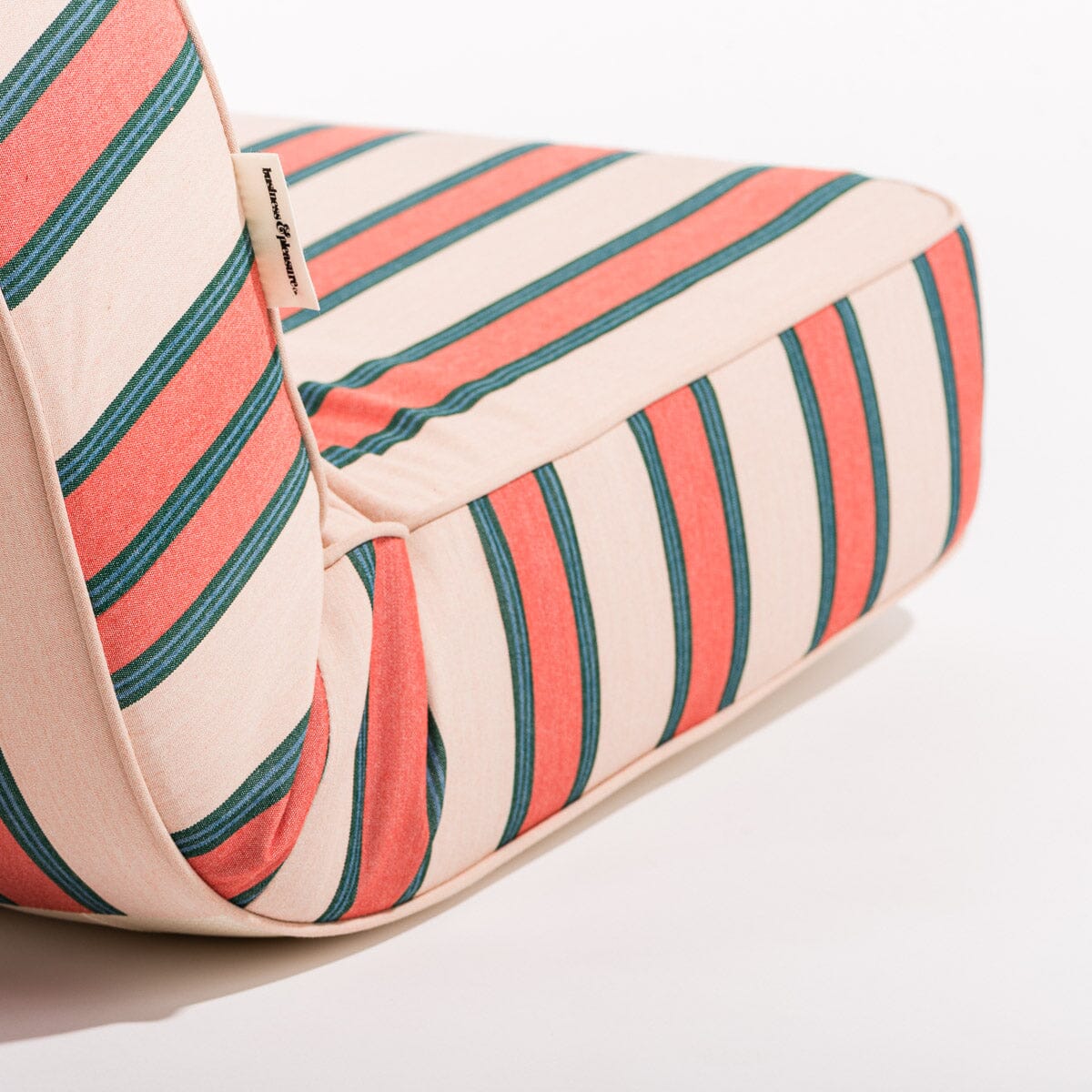 The Reclining Pillow Lounger - Bistro Dusty Pink Stripe Reclining Lounger Business & Pleasure Co
