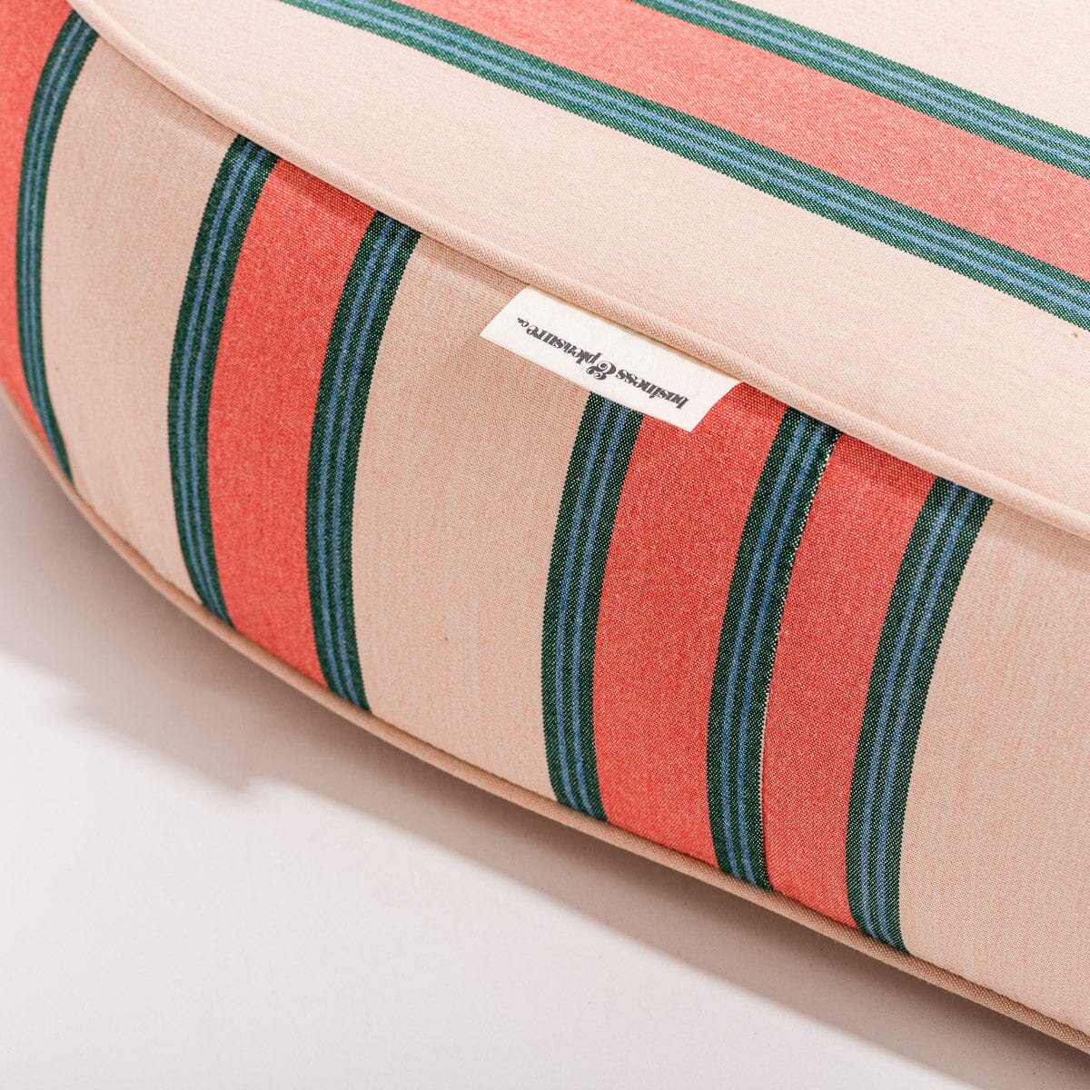 The Reclining Pillow Lounger - Bistro Dusty Pink Stripe Reclining Lounger Business & Pleasure Co