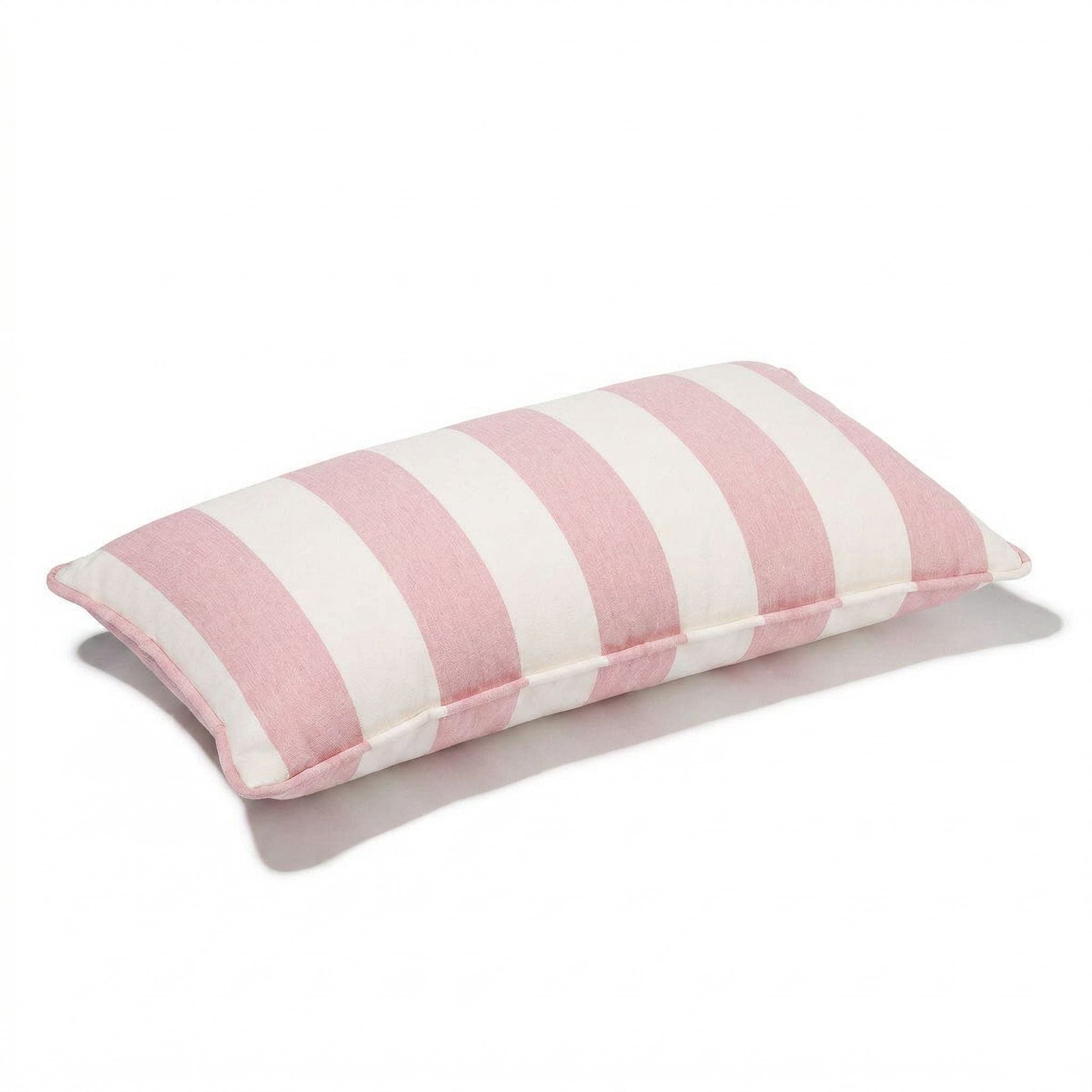 Product image of The Rectangle Throw Pillow - Crew Pink Stripe Rectangle Throw Pillow Business & Pleasure Co.