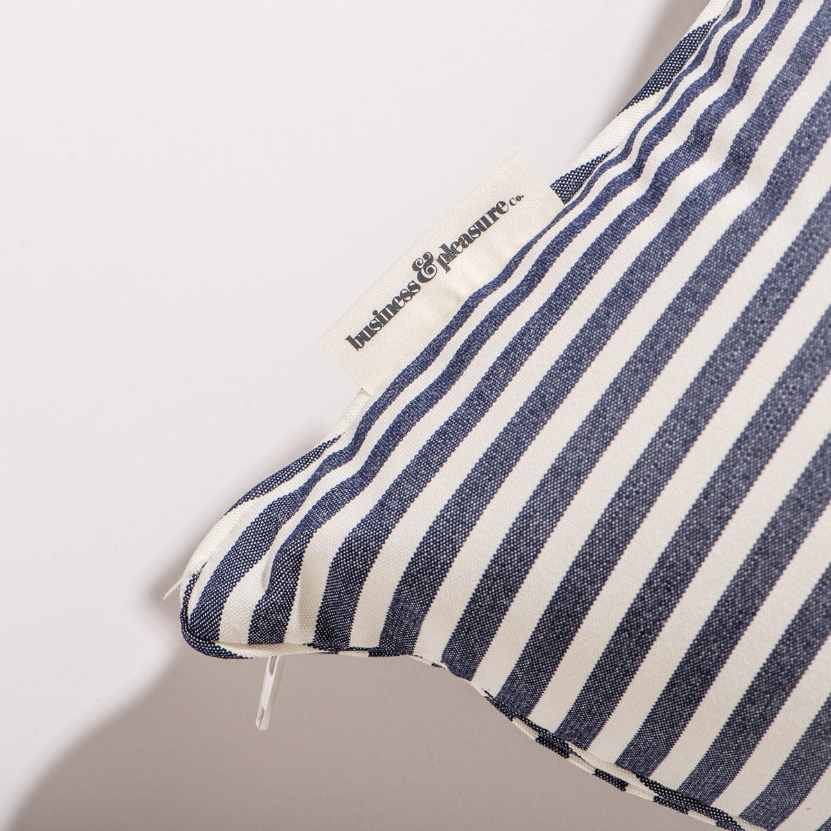 The Rectangle Throw Pillow - Lauren's Navy Stripe Rectangle Throw Pillow Business & Pleasure Co