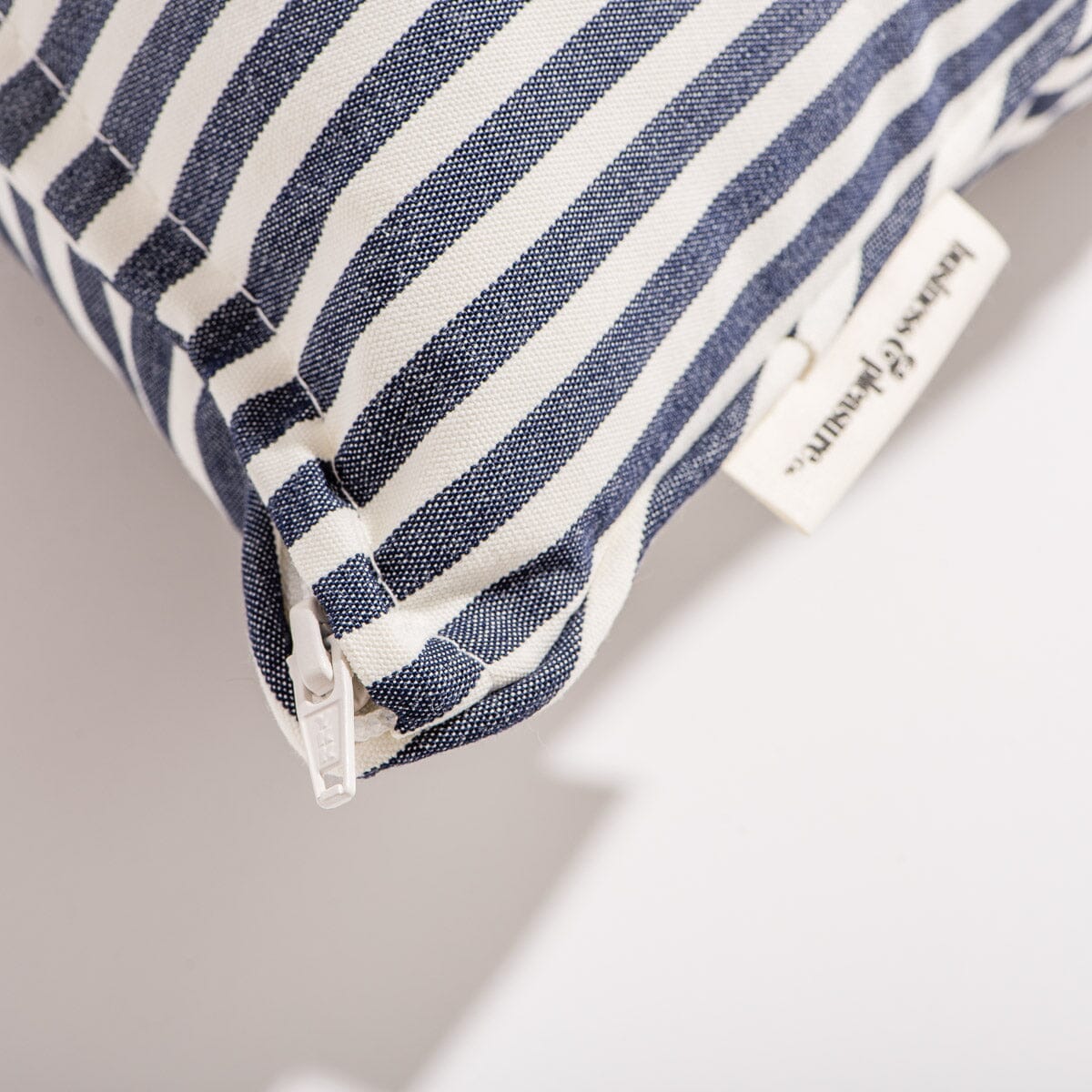 The Rectangle Throw Pillow - Lauren's Navy Stripe Rectangle Throw Pillow Business & Pleasure Co