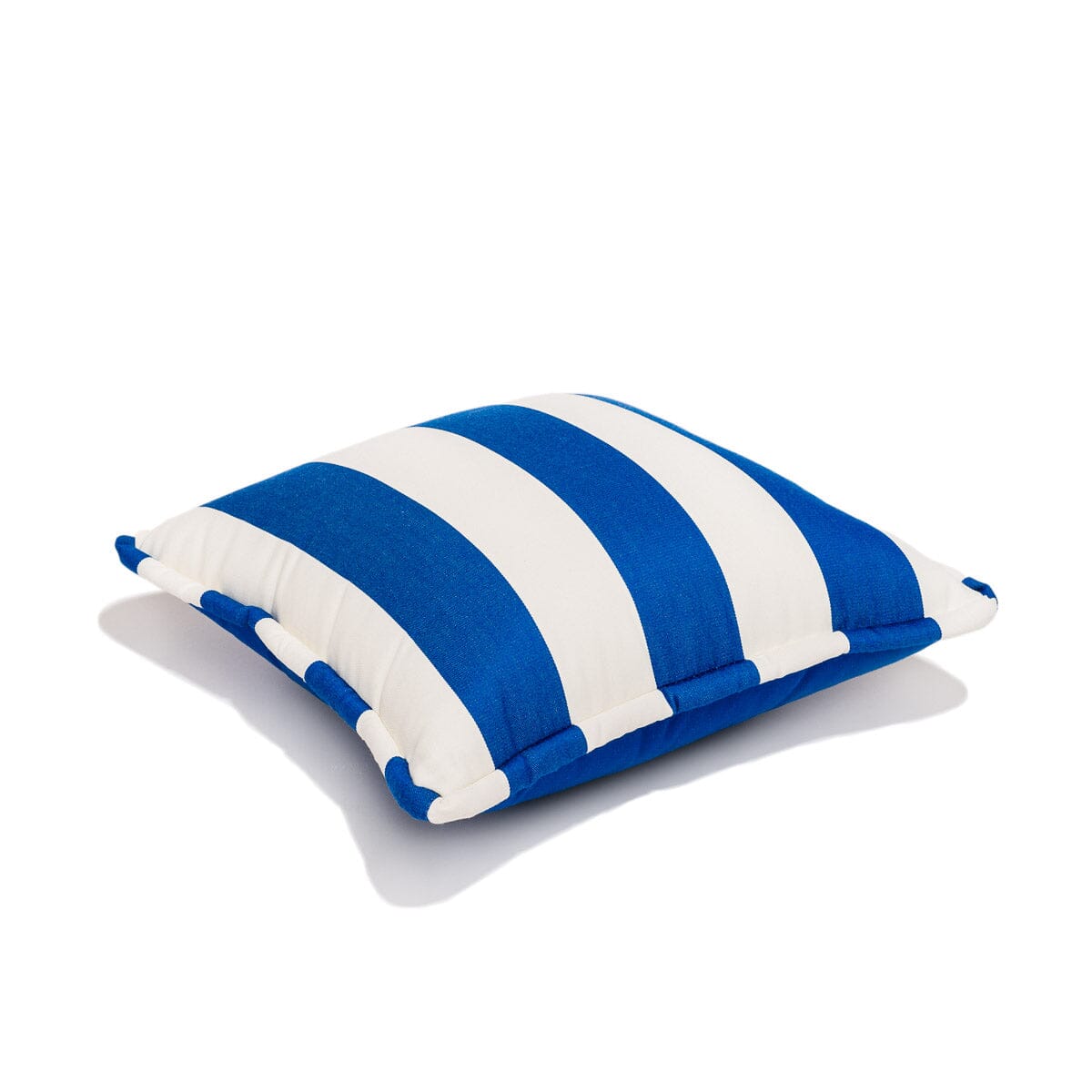 The Small Square Throw Pillow - Crew Mediterranean Blue Stripe Small Square Throw Business & Pleasure Co.