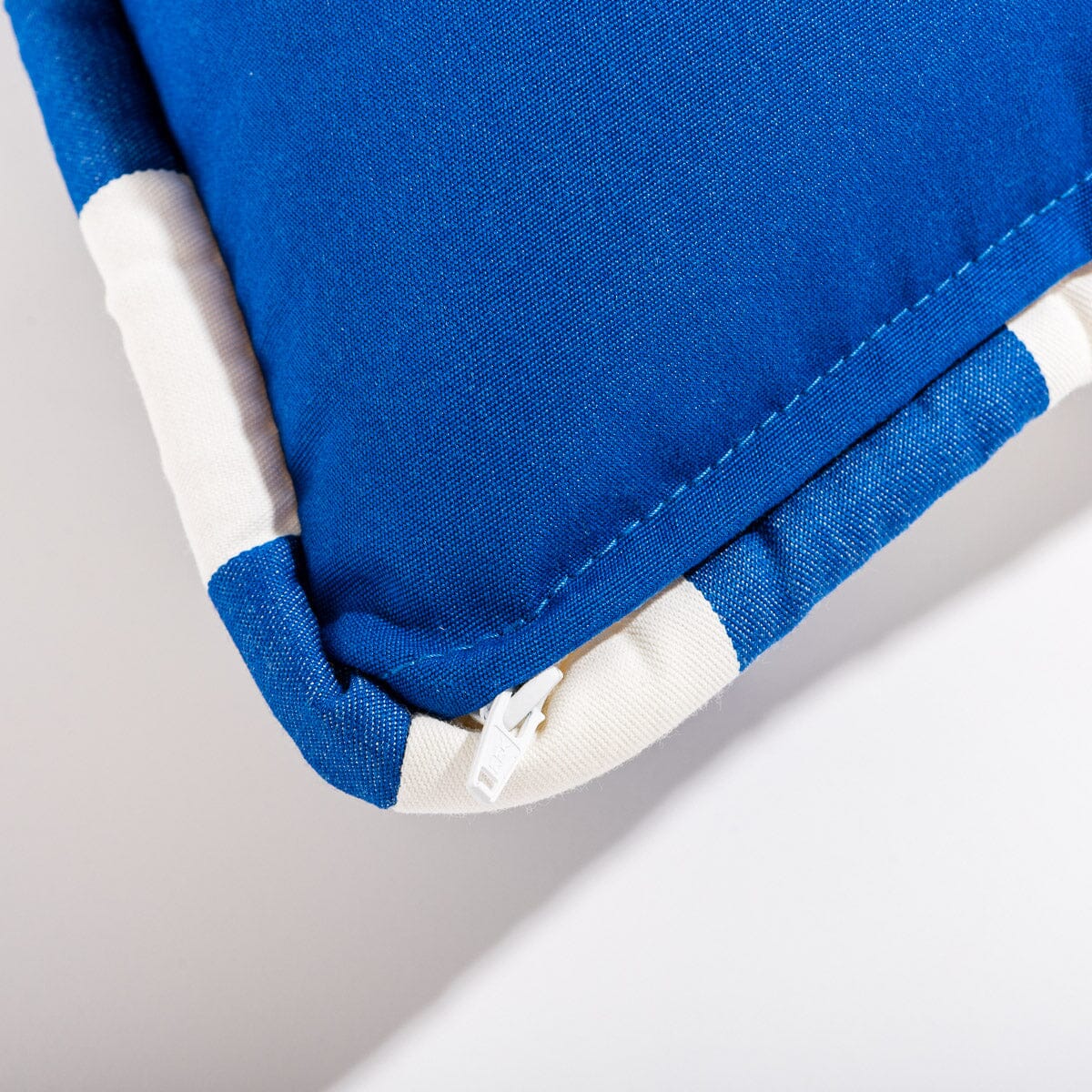 The Small Square Throw Pillow - Crew Mediterranean Blue Stripe Small Square Throw Business & Pleasure Co.