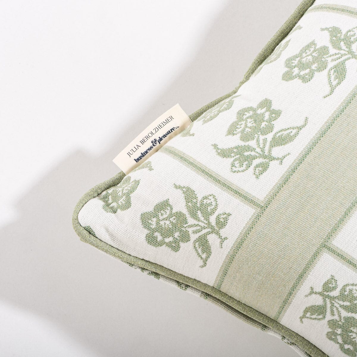The Small Square Throw Pillow x Julia Berolzheimer in Jacquard B&P Co. x Julia Berolzheimer
