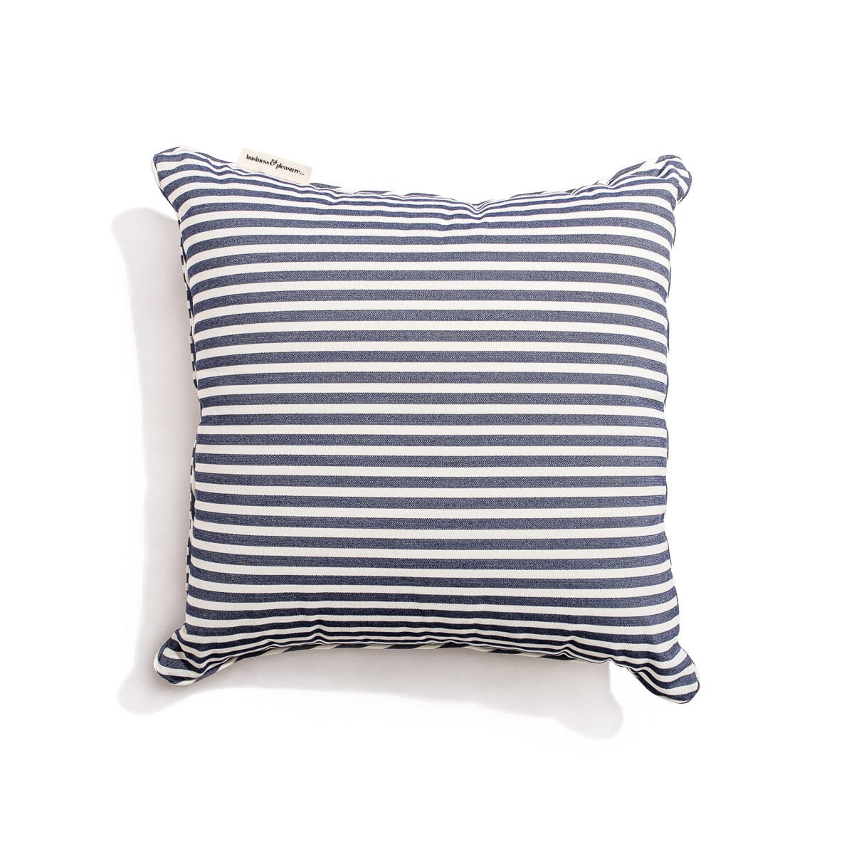 The Small Square Throw Pillow - Lauren's Navy Stripe Small Square Throw Business & Pleasure Co