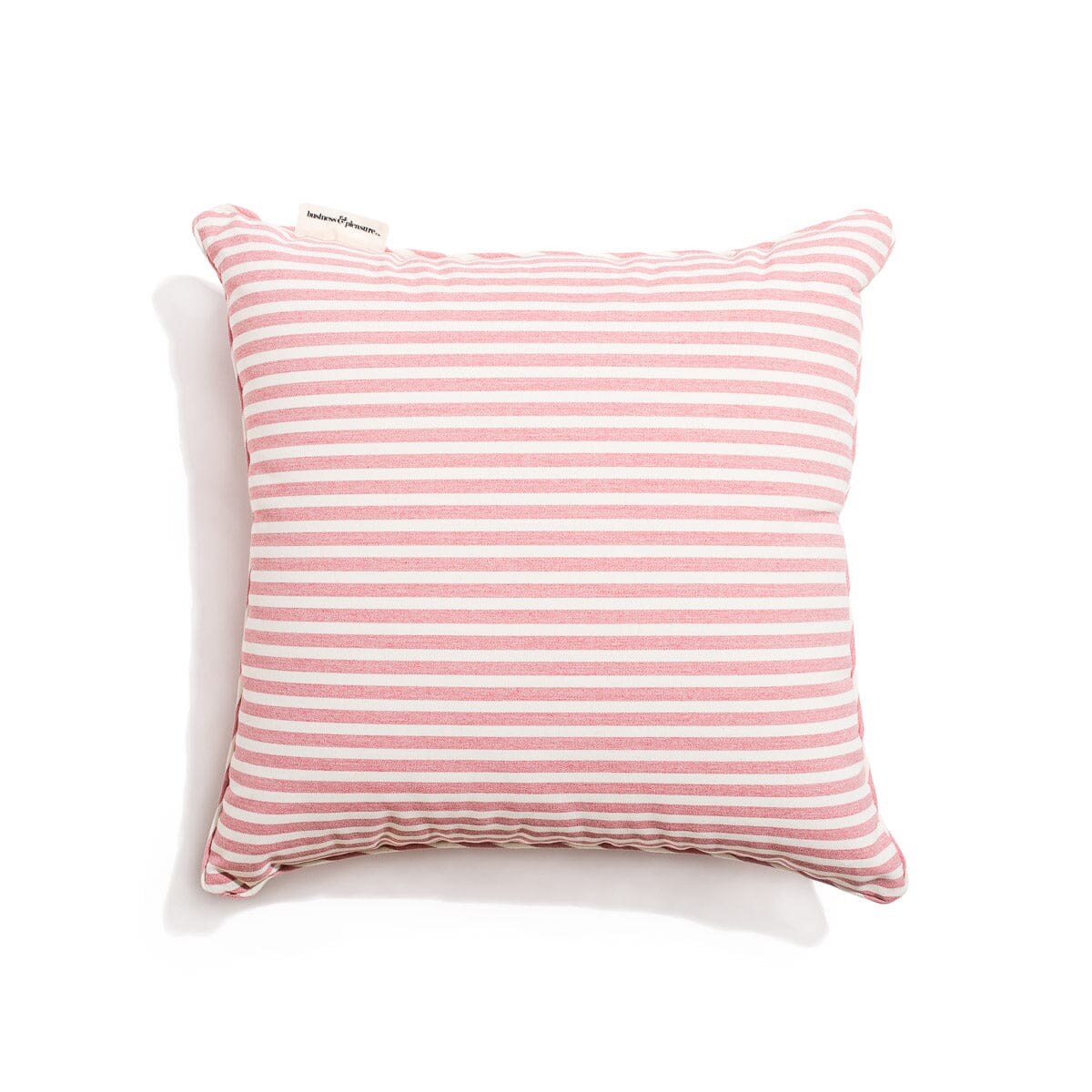 The Small Square Throw Pillow - Lauren's Pink Stripe Small Square Throw Business & Pleasure Co