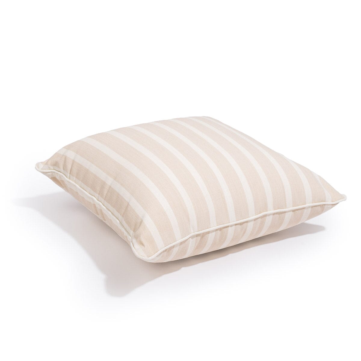 The Small Square Throw Pillow - Monaco Natural Stripe Small Square Throw Business & Pleasure Co