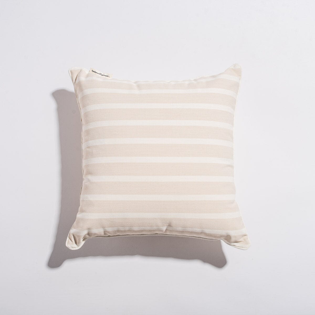 The Small Square Throw Pillow - Monaco Natural Stripe Small Square Throw Business & Pleasure Co