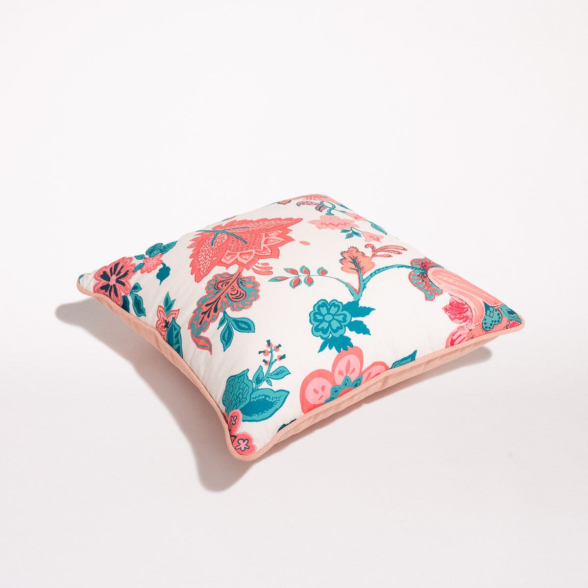 The Small Square Throw Pillow - Paisley Bay Palm Pink Small Square Throw Business & Pleasure Co.