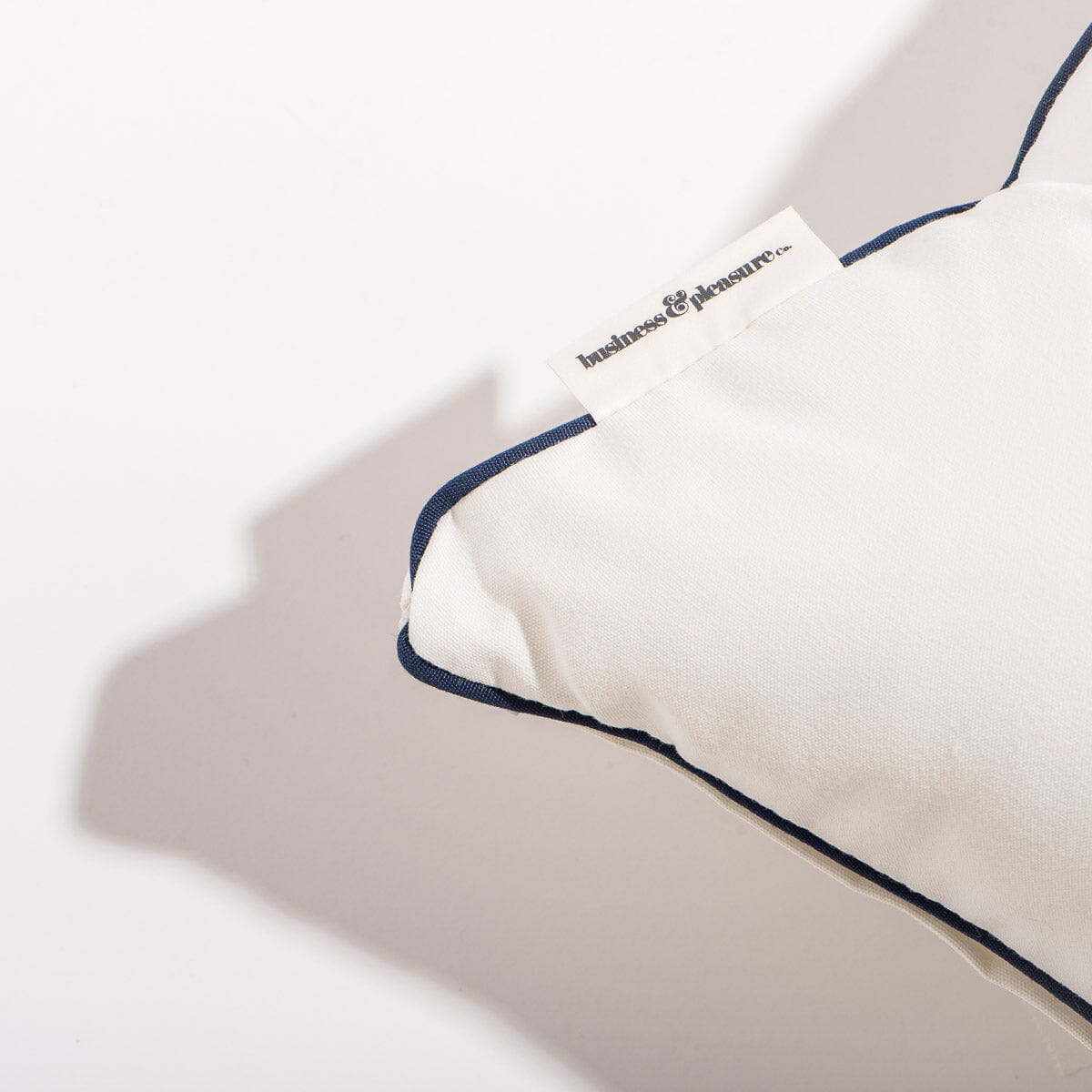 The Small Square Throw Pillow - Rivie White Small Square Throw Business & Pleasure Co