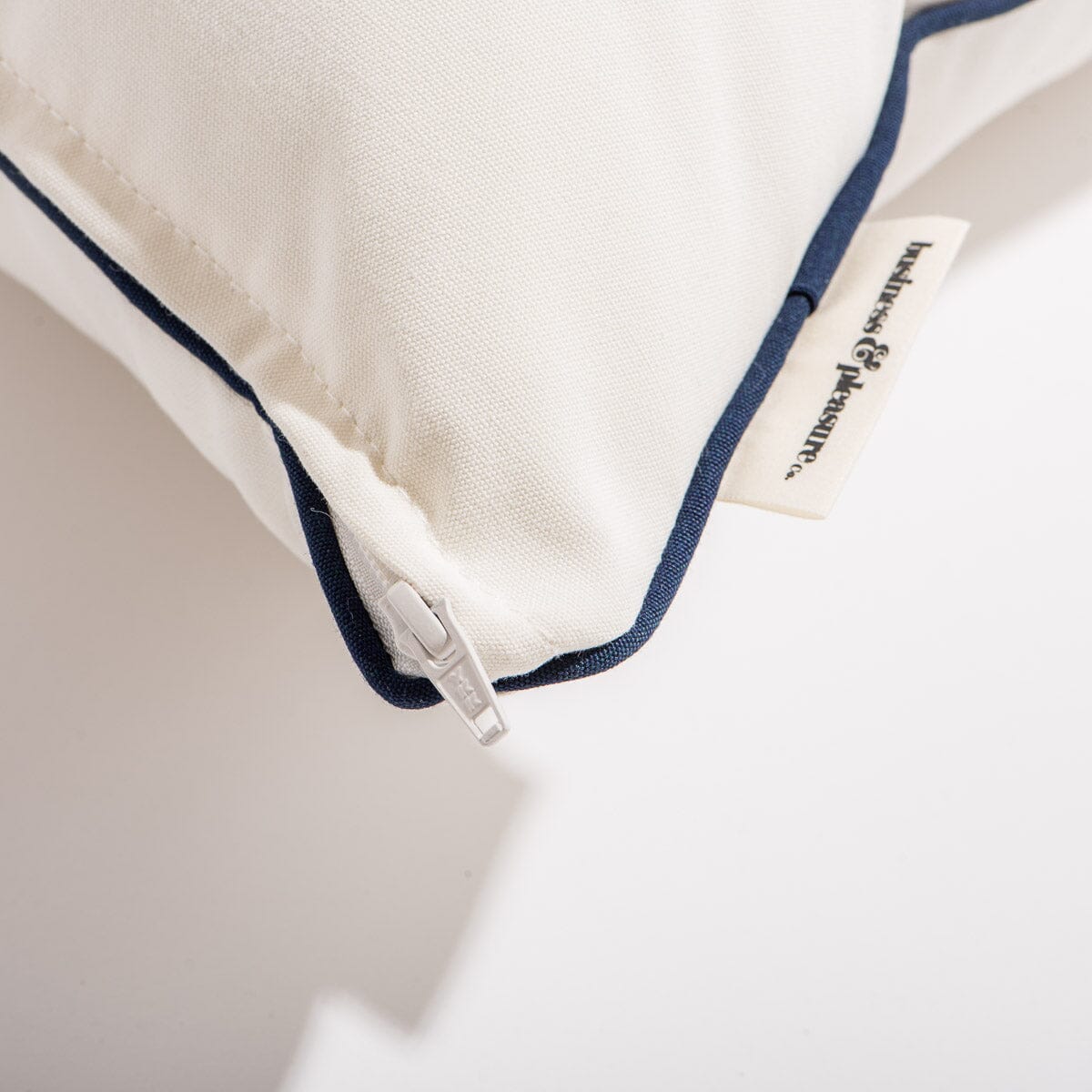 The Small Square Throw Pillow - Rivie White Small Square Throw Business & Pleasure Co