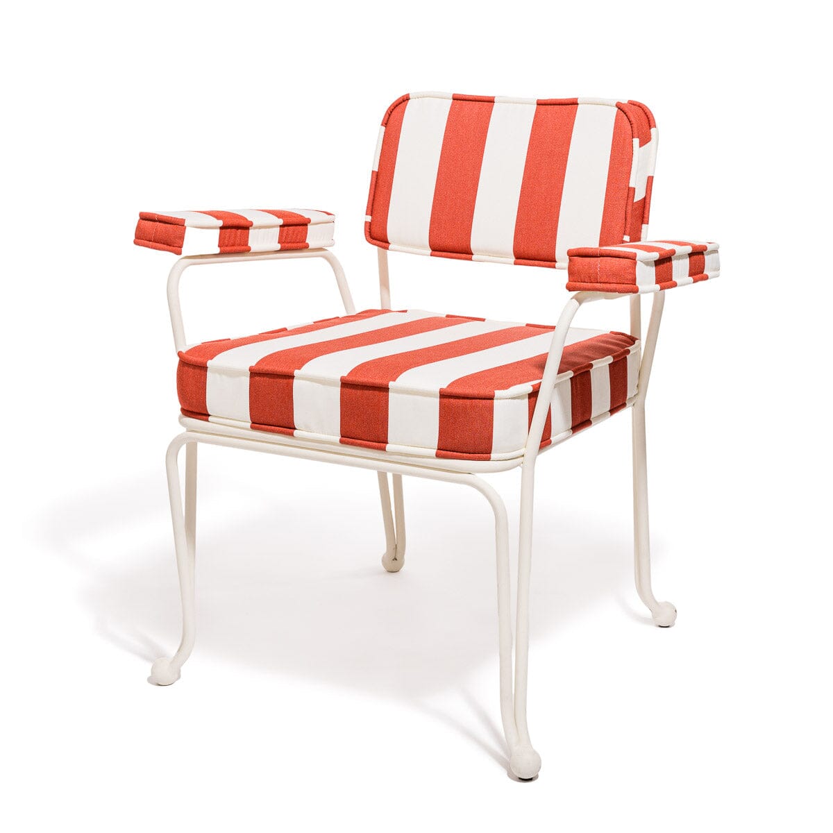 The Waterhouse Dining Chair in Crew Le Sirenuse Stripe | Antique White Frame Bundle Business & Pleasure Co.