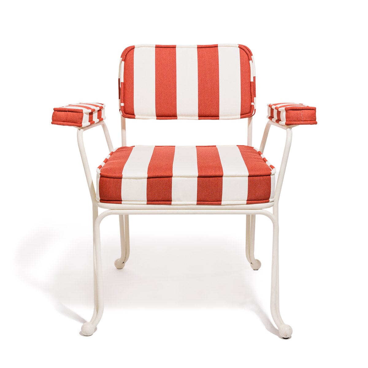 The Waterhouse Dining Chair in Crew Le Sirenuse Stripe | Antique White Frame Bundle Business & Pleasure Co.