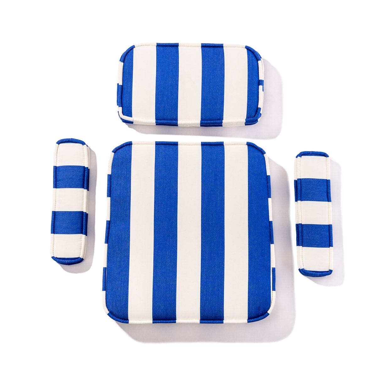 The Waterhouse Chair Cushion Set - Crew Mediterranean Blue Stripe Waterhouse Chair Cushion Business & Pleasure Co.