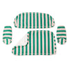 Swatch for The Al Fresco Love Seat Slip Cover Set - Bistro Green Stripe