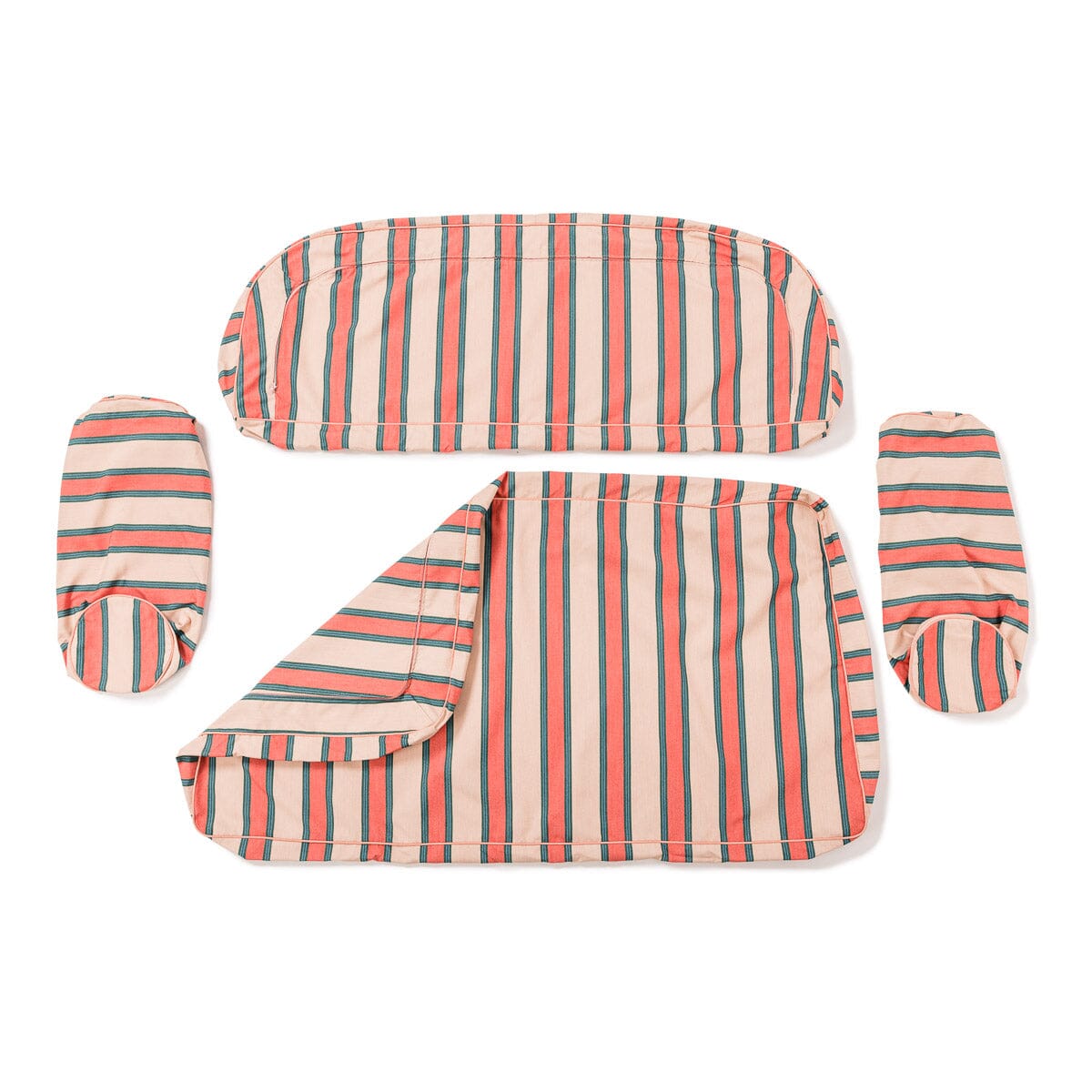 Product image of The Al Fresco Love Seat Slip Cover Set - Bistro Dusty Pink Stripe Al Fresco Love Seat Slip Cover Set Business & Pleasure Co.