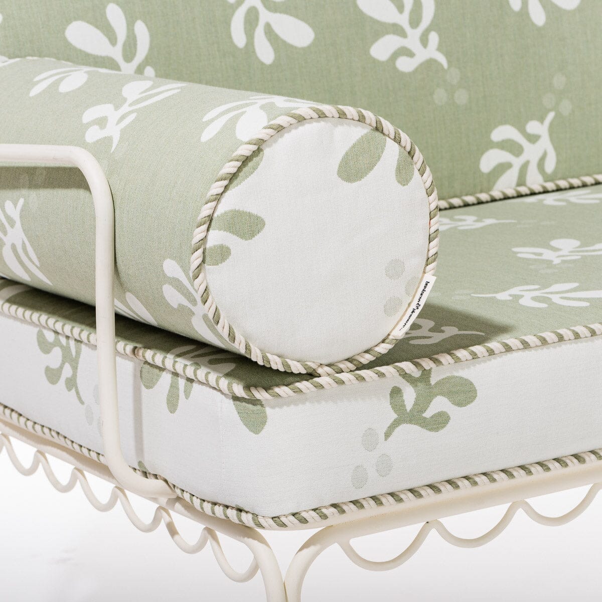 The Al Fresco Love Seat Slip Cover Set - Benoît Jade Green Jacquard Al Fresco Love Seat Slip Cover Set Business & Pleasure Co.