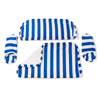Swatch for The Al Fresco Love Seat Slip Cover Set - Crew Mediterranean Blue Stripe