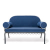Swatch for The Al Fresco Love Seat x Julia Berolzheimer in Rivie Slate | Vintage Black Frame