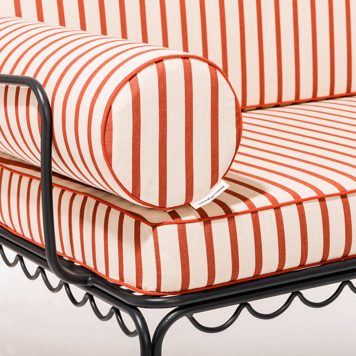 The Al Fresco Love Seat Cushion Cover Set - Monaco Le Sirenuse Stripe Al Fresco Love Seat Cushion Set Business & Pleasure Co.