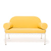 Swatch for The Al Fresco Love Seat in Rivie Mimosa | Antique White Frame