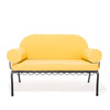 Swatch for The Al Fresco Love Seat in Rivie Mimosa | Vintage Black Frame