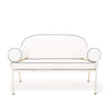 Swatch for The Al Fresco Love Seat in Rivie White | Antique White Frame
