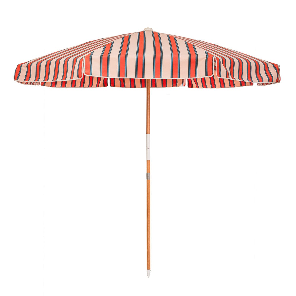 The Amalfi Umbrella - Bistro Dusty Pink Stripe Amalfi Umbrella Business & Pleasure Co 