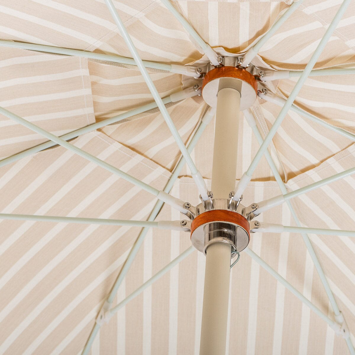 The Club Umbrella - Monaco Natural Stripe Club Umbrella Business & Pleasure Co