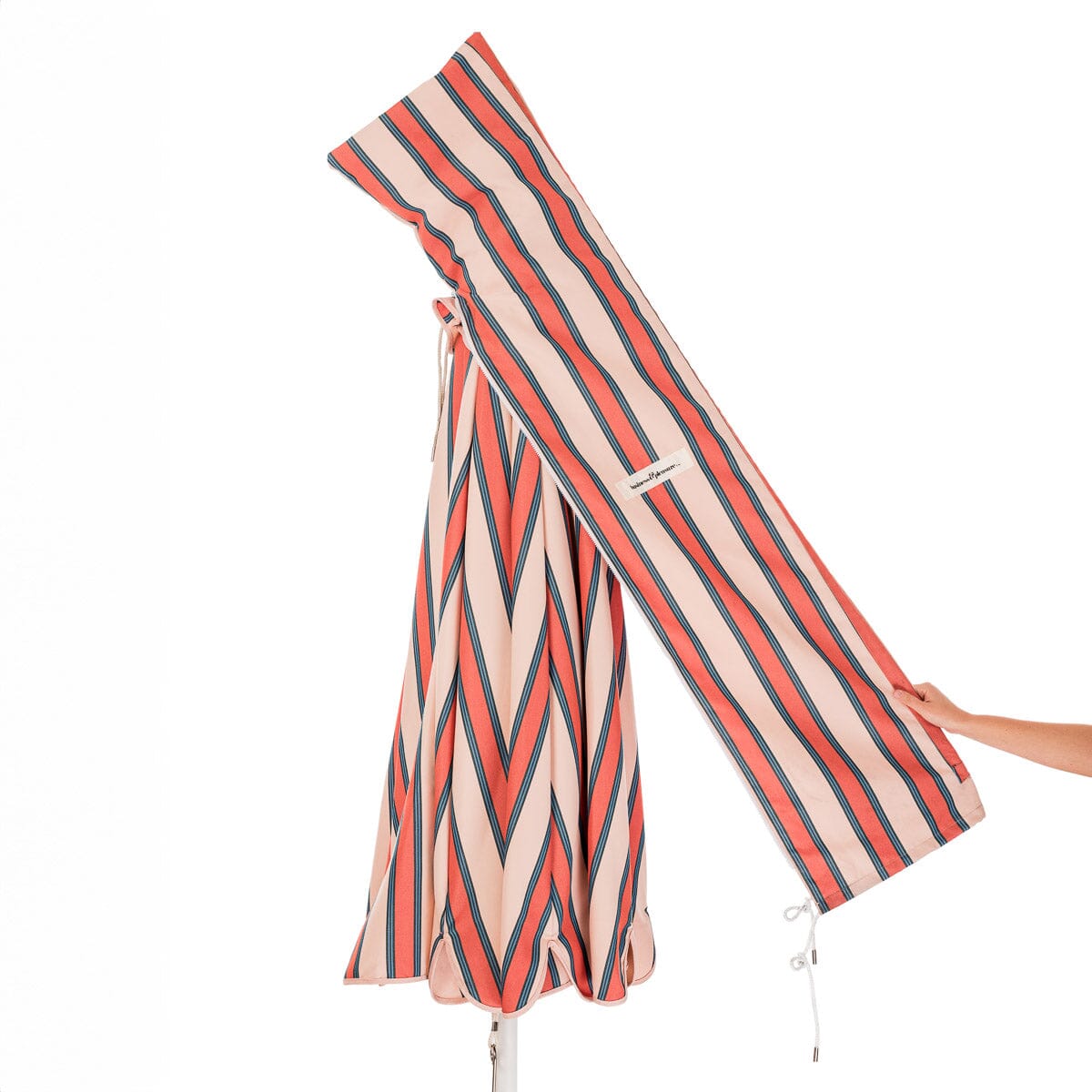 The Patio Umbrella - Bistro Dusty Pink Stripe Patio Umbrella Business & Pleasure Co