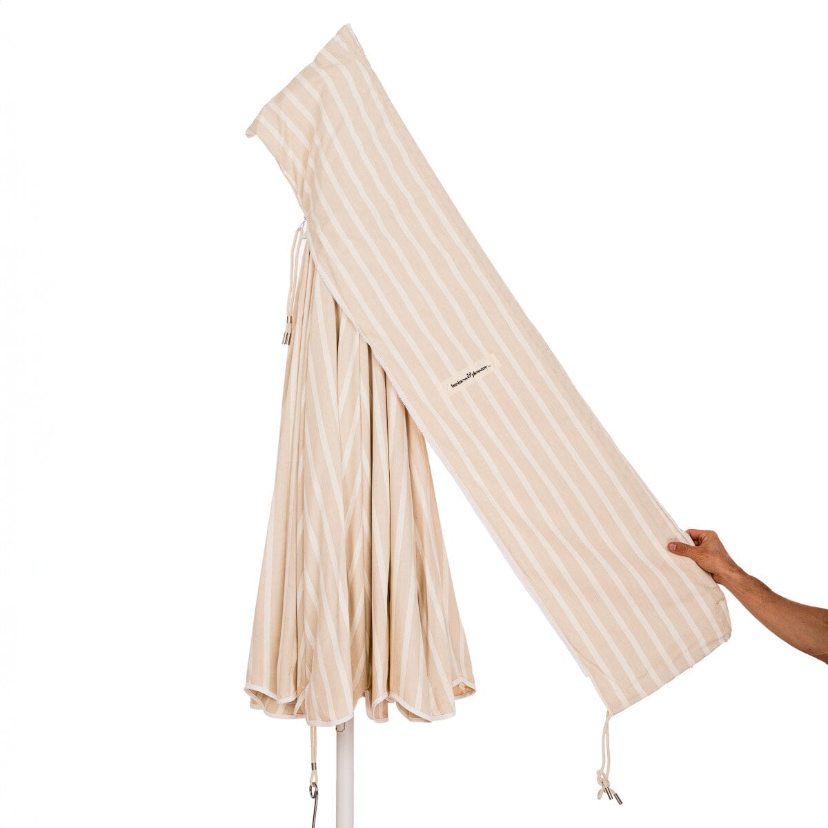 The Patio Umbrella - Monaco Natural Stripe Patio Umbrella Business & Pleasure Co