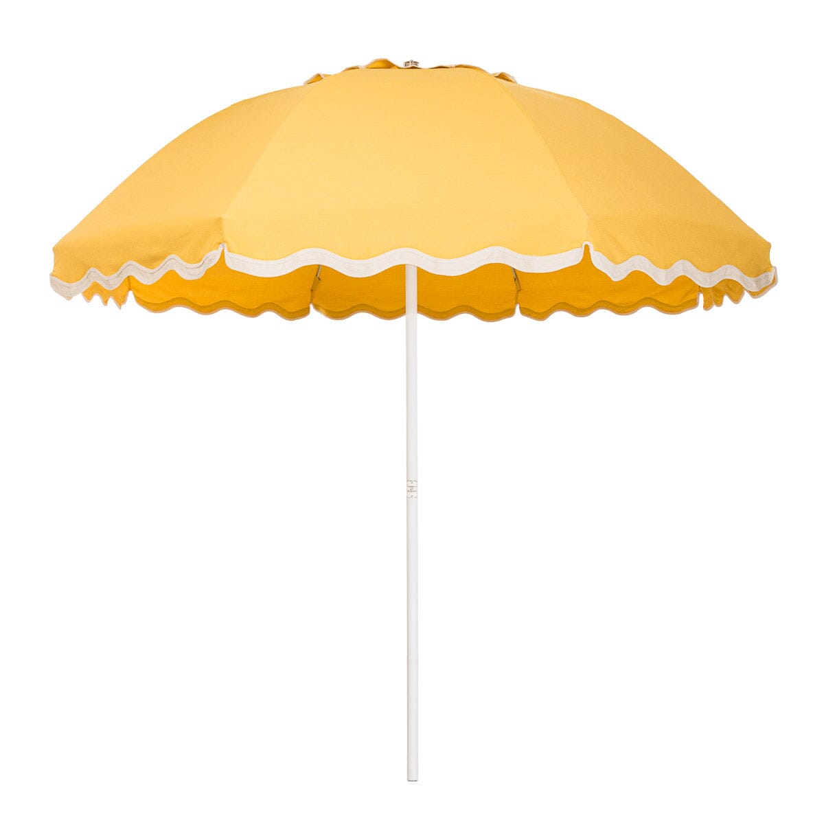 studio image of yellow patio umbrella