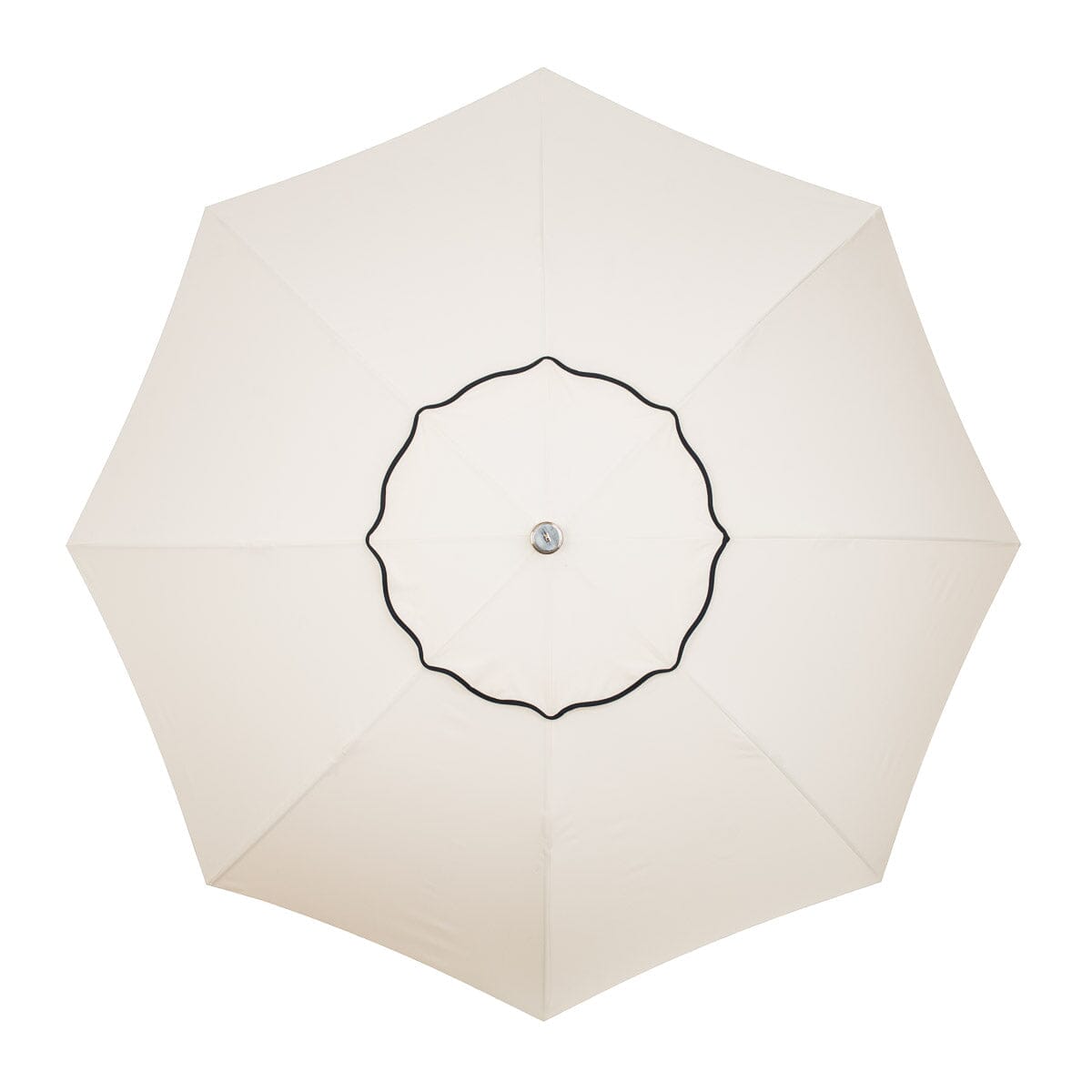 top down view of rivie white patio umbrella