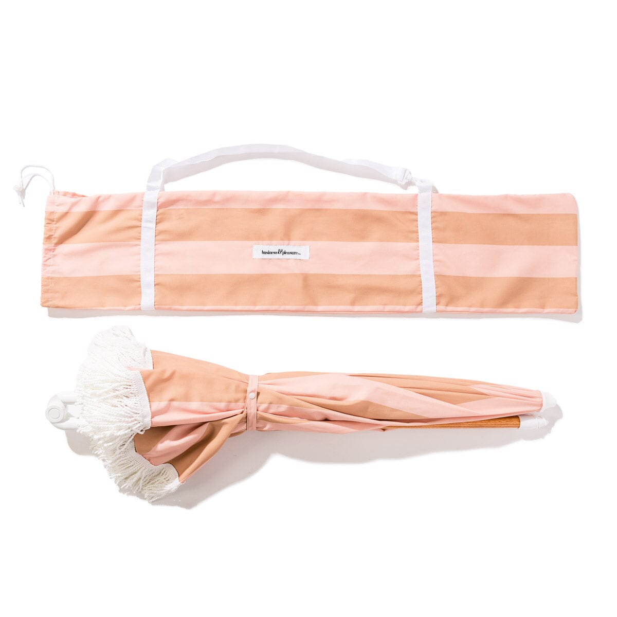 The Holiday Beach Umbrella - Crew Sand Stripe Holiday Beach Umbrella Business & Pleasure Co.