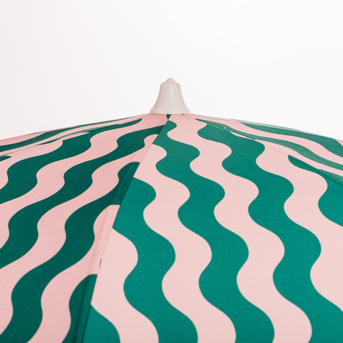 The Holiday Beach Umbrella - Ocean Green And Pink Stripe Holiday Beach Umbrella Business & Pleasure Co