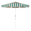Swatch for The Market Umbrella - Bistro Green Stripe