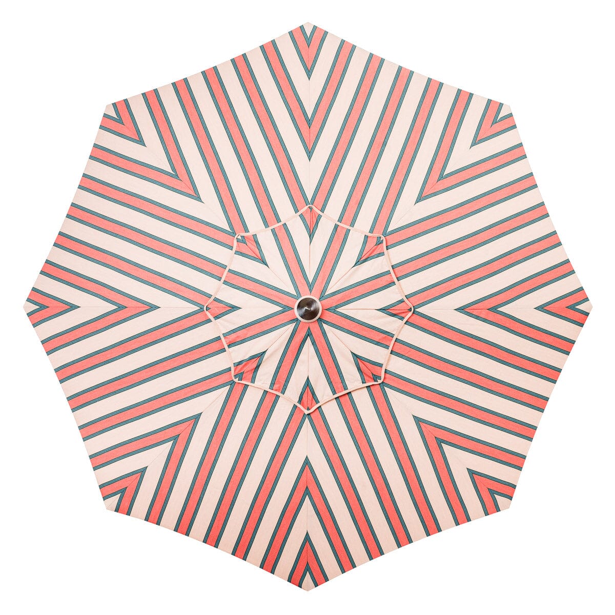 The Market Umbrella - Bistro Dusty Pink Stripe Market Umbrella Business & Pleasure Co