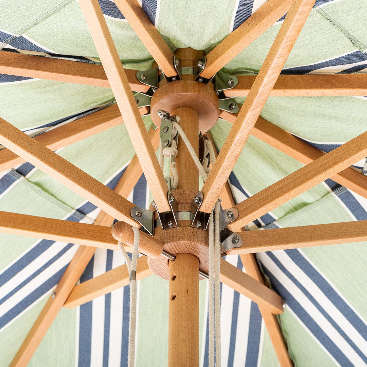 The Market Umbrella x Julia Berolzheimer in Green Stripes B&P Co. x Julia Berolzheimer