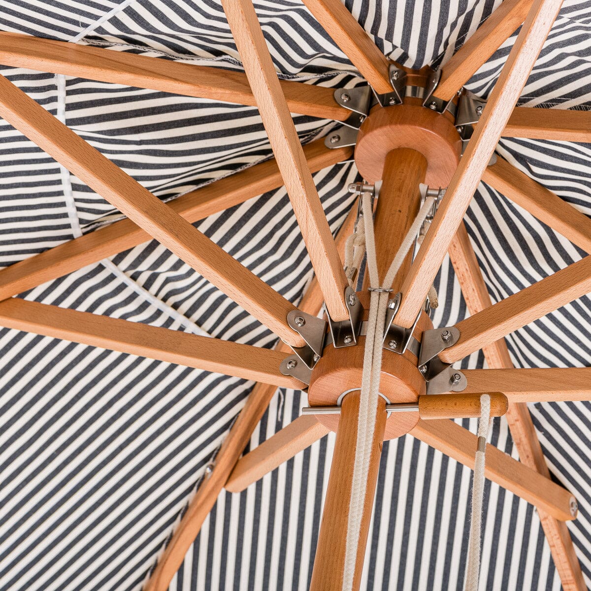 The Market Umbrella - Lauren's Navy Stripe Market Umbrella Business & Pleasure Co