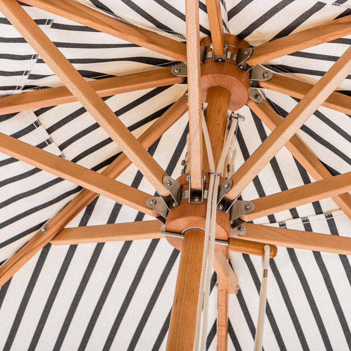 The Market Umbrella - Monaco Black Stripe Market Umbrella Business & Pleasure Co